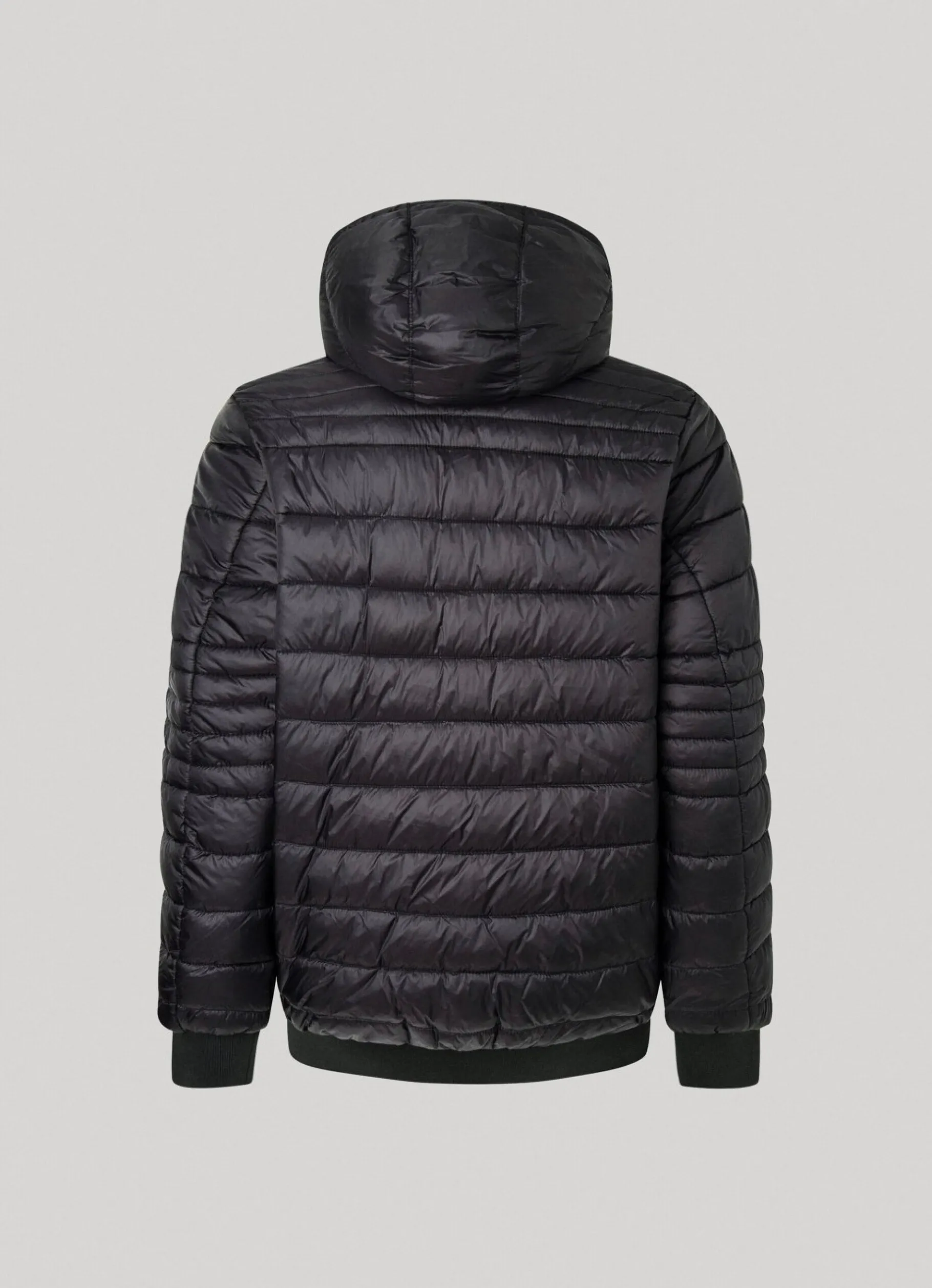 Men Pepe Jeans Hooded Nylon Puffer Jacket
