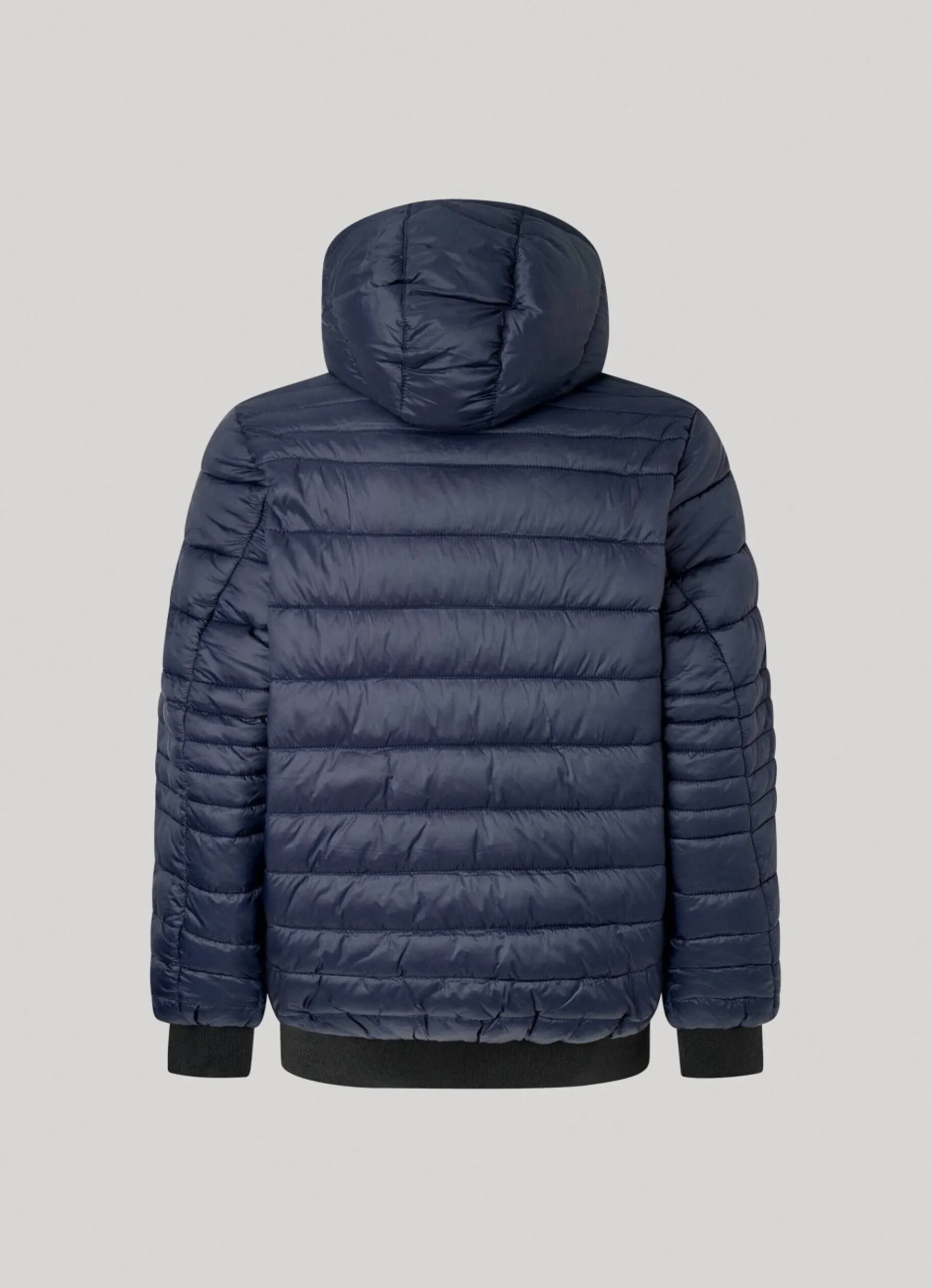 Men Pepe Jeans Hooded Nylon Puffer Jacket