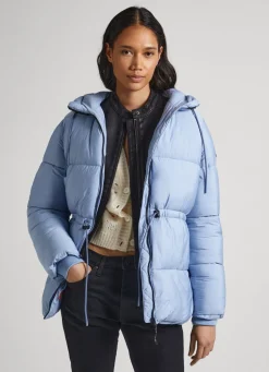 Women Pepe Jeans Hooded Puffer Jacket