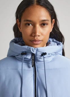 Women Pepe Jeans Hooded Puffer Jacket