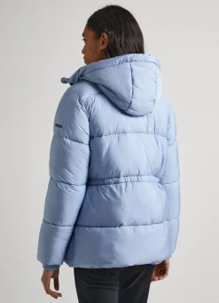 Women Pepe Jeans Hooded Puffer Jacket
