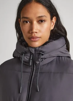 Women Pepe Jeans Hooded Puffer Jacket