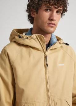 Men Pepe Jeans Hooded Windbreaker Jacket
