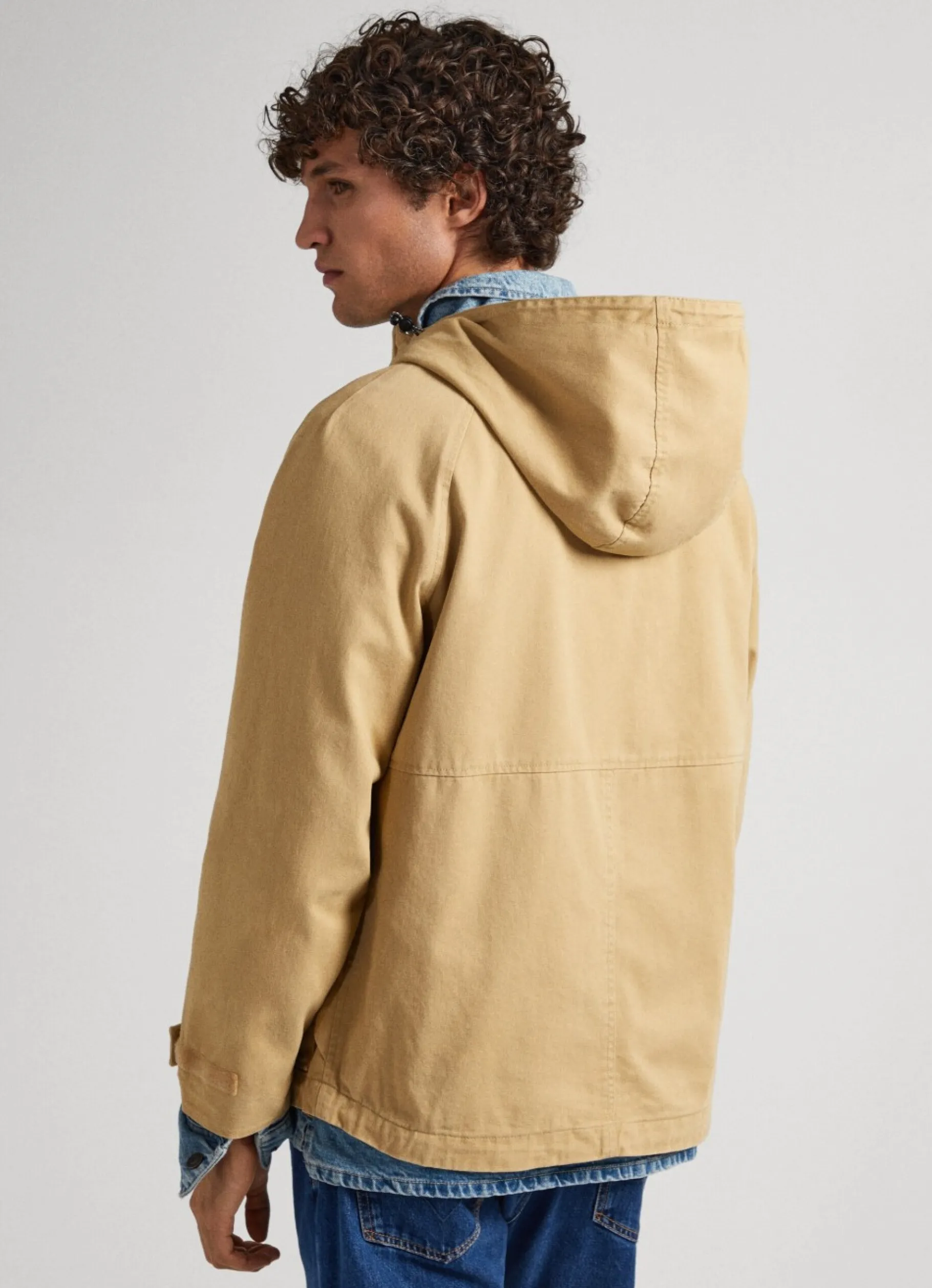 Men Pepe Jeans Hooded Windbreaker Jacket