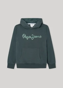Boy Pepe Jeans Hoodie With 3D- Effect Logo