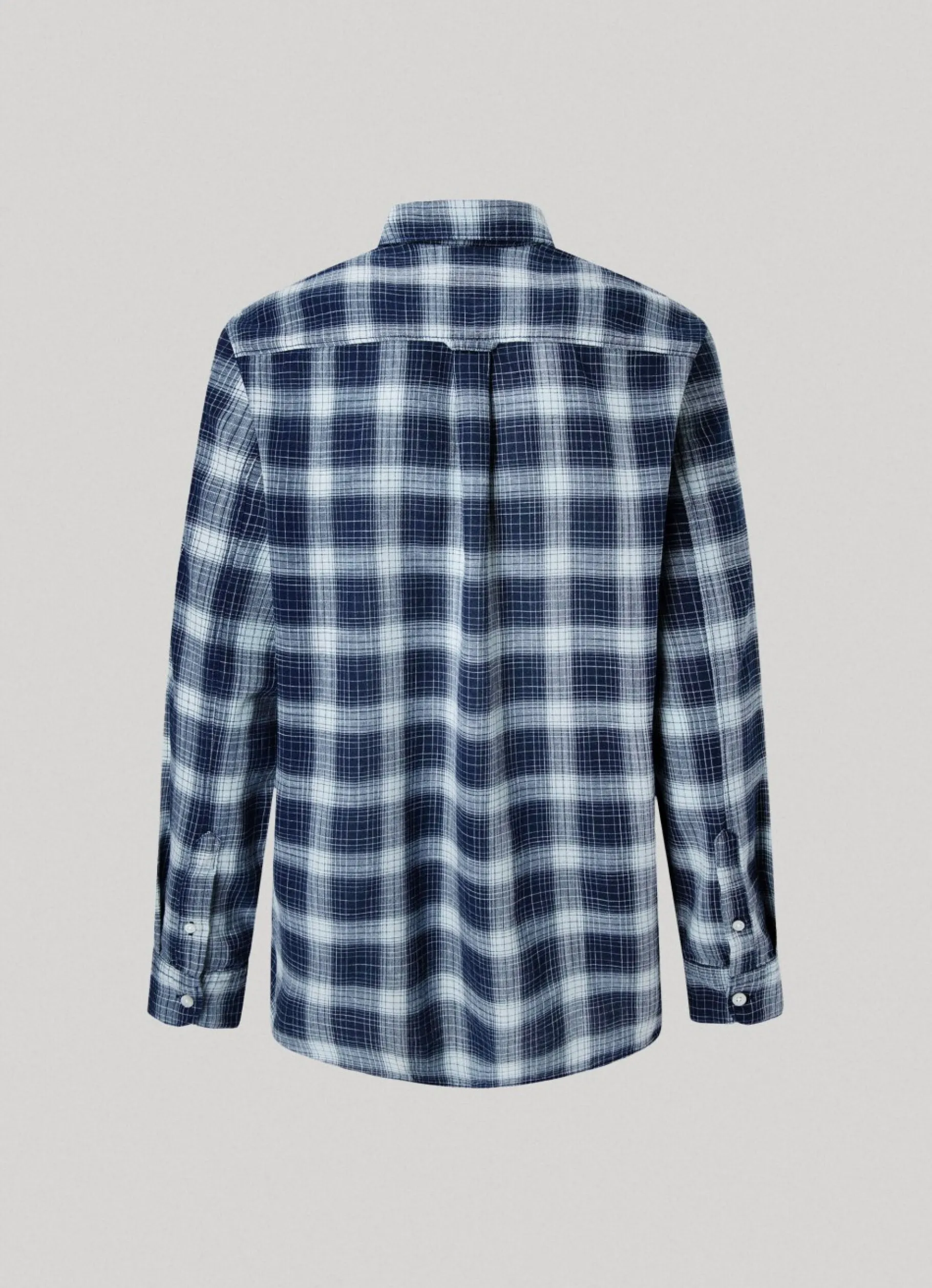 Men Pepe Jeans Indigo Checked Cotton Shirt
