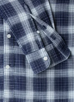 Men Pepe Jeans Indigo Checked Cotton Shirt