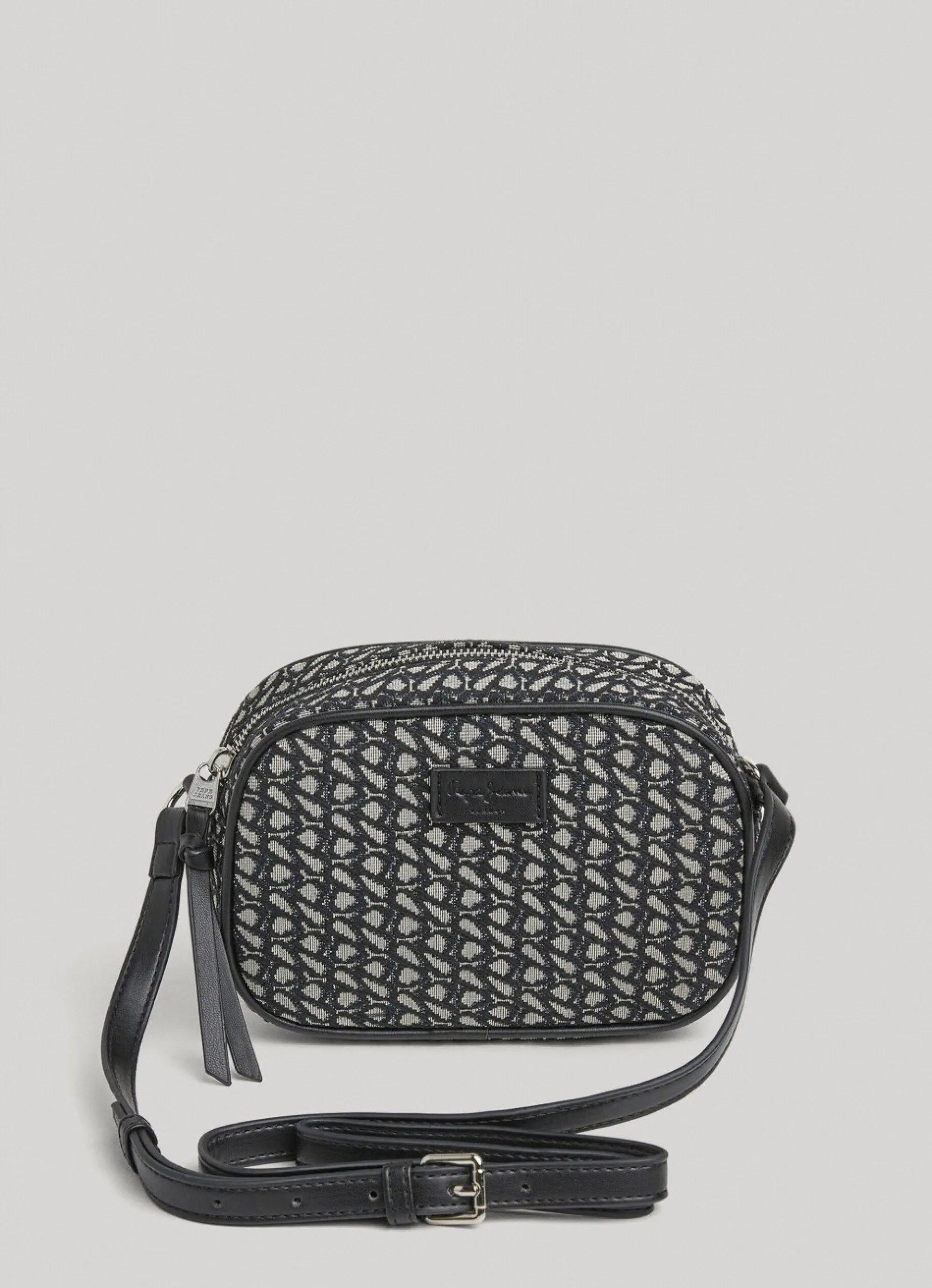 Women Pepe Jeans Jacquard Camera Crossbody Bag