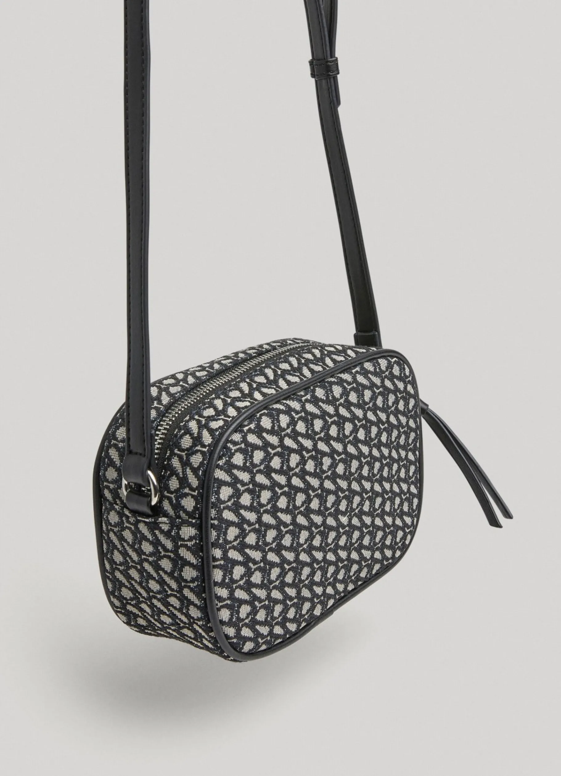Women Pepe Jeans Jacquard Camera Crossbody Bag