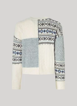 Women Pepe Jeans Jacquard Patchwork Knit