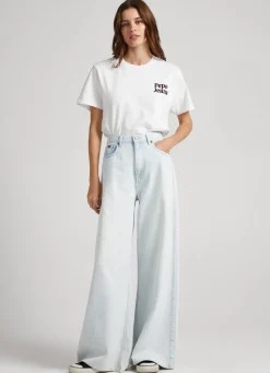 Women Pepe Jeans Jaimy Wide Fit High-Rise Jeans