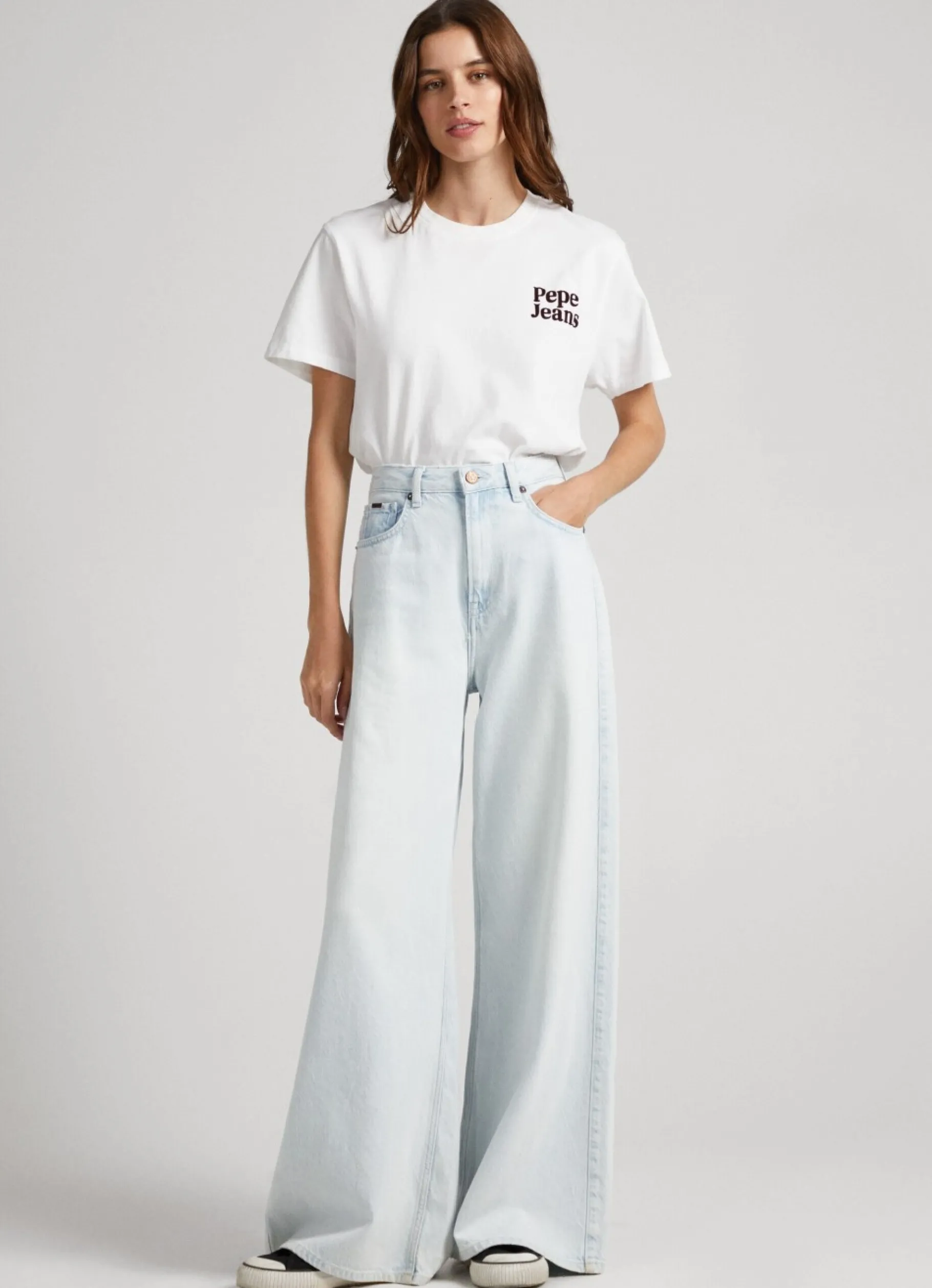 Women Pepe Jeans Jaimy Wide Fit High-Rise Jeans