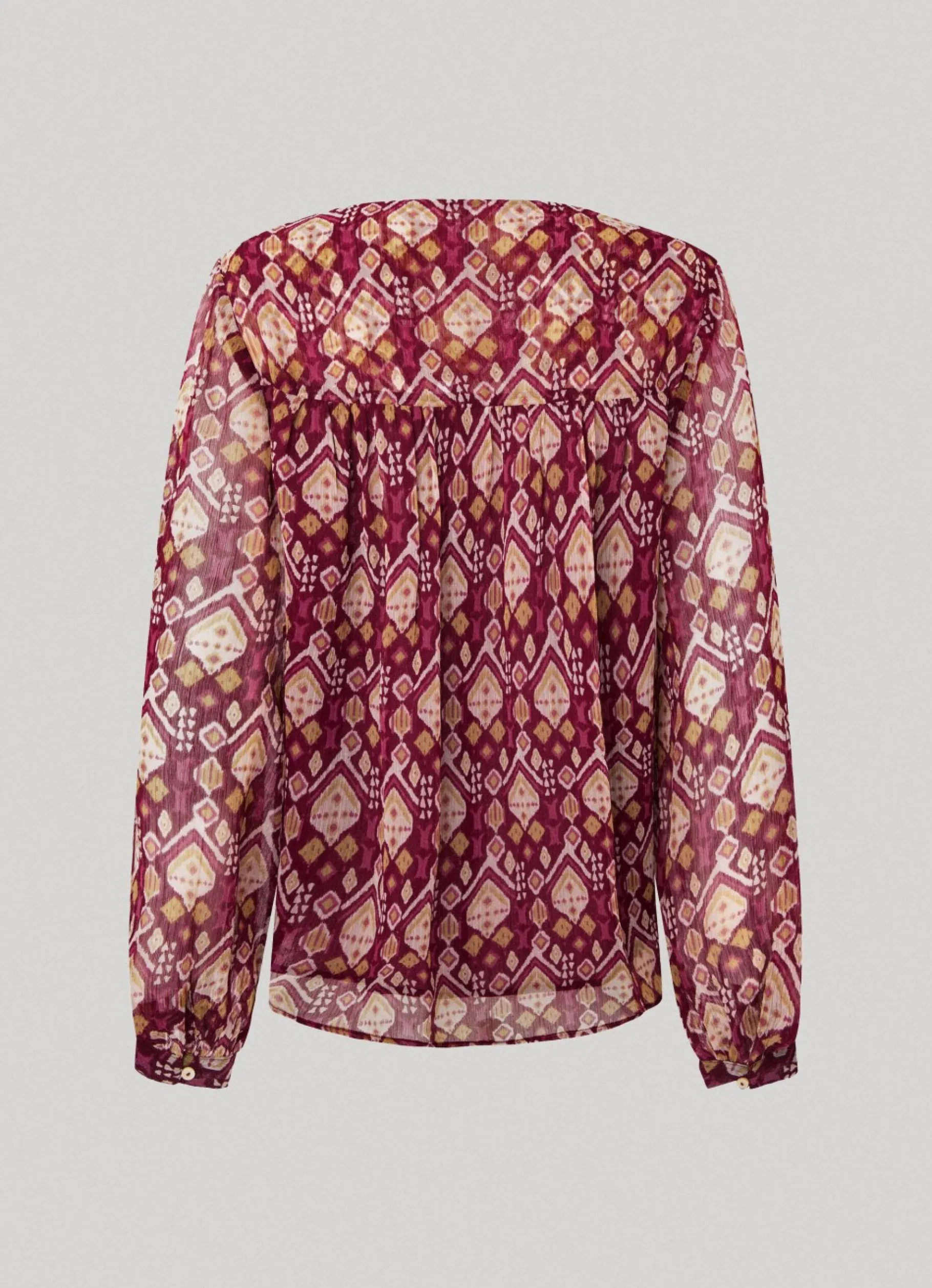 Women Pepe Jeans Keyhole Neckline Blouse