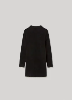 Girl Pepe Jeans Knit Dress With Embroidered Logo