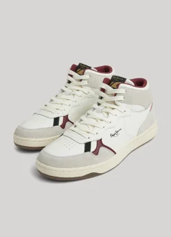 Men Pepe Jeans Kore Basket Retro Trainers