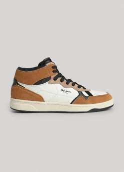 Men Pepe Jeans Kore Basket Retro Trainers