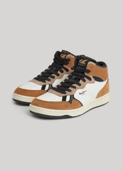 Men Pepe Jeans Kore Basket Retro Trainers