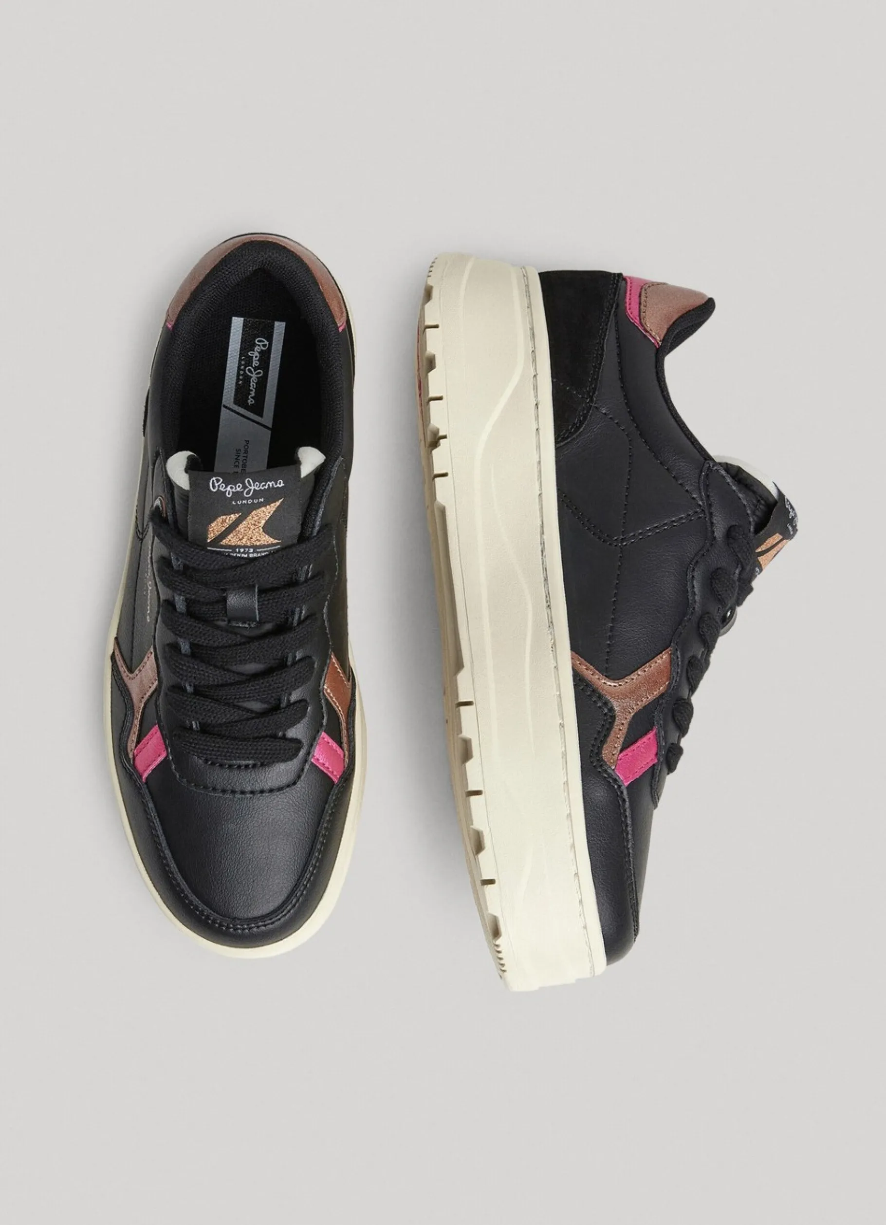Women Pepe Jeans Kore Poppy Leather Trainers