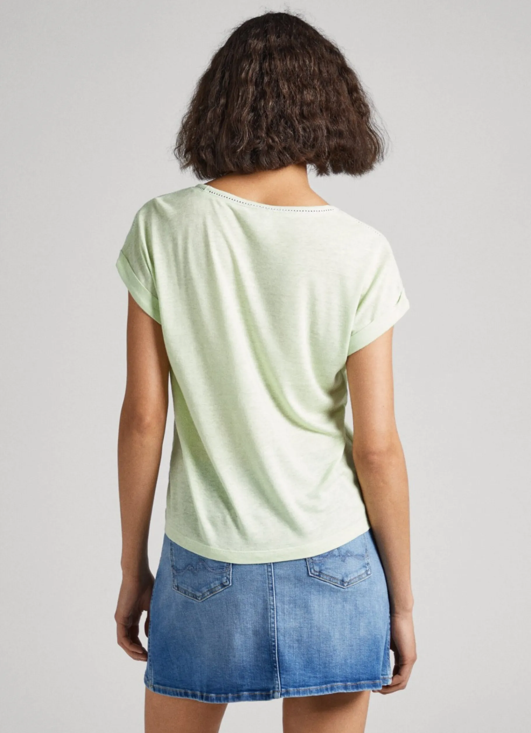 Women Pepe Jeans Lace Detail T-Shirt