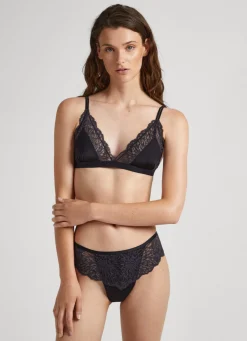 Women Pepe Jeans Lace Satin Bra
