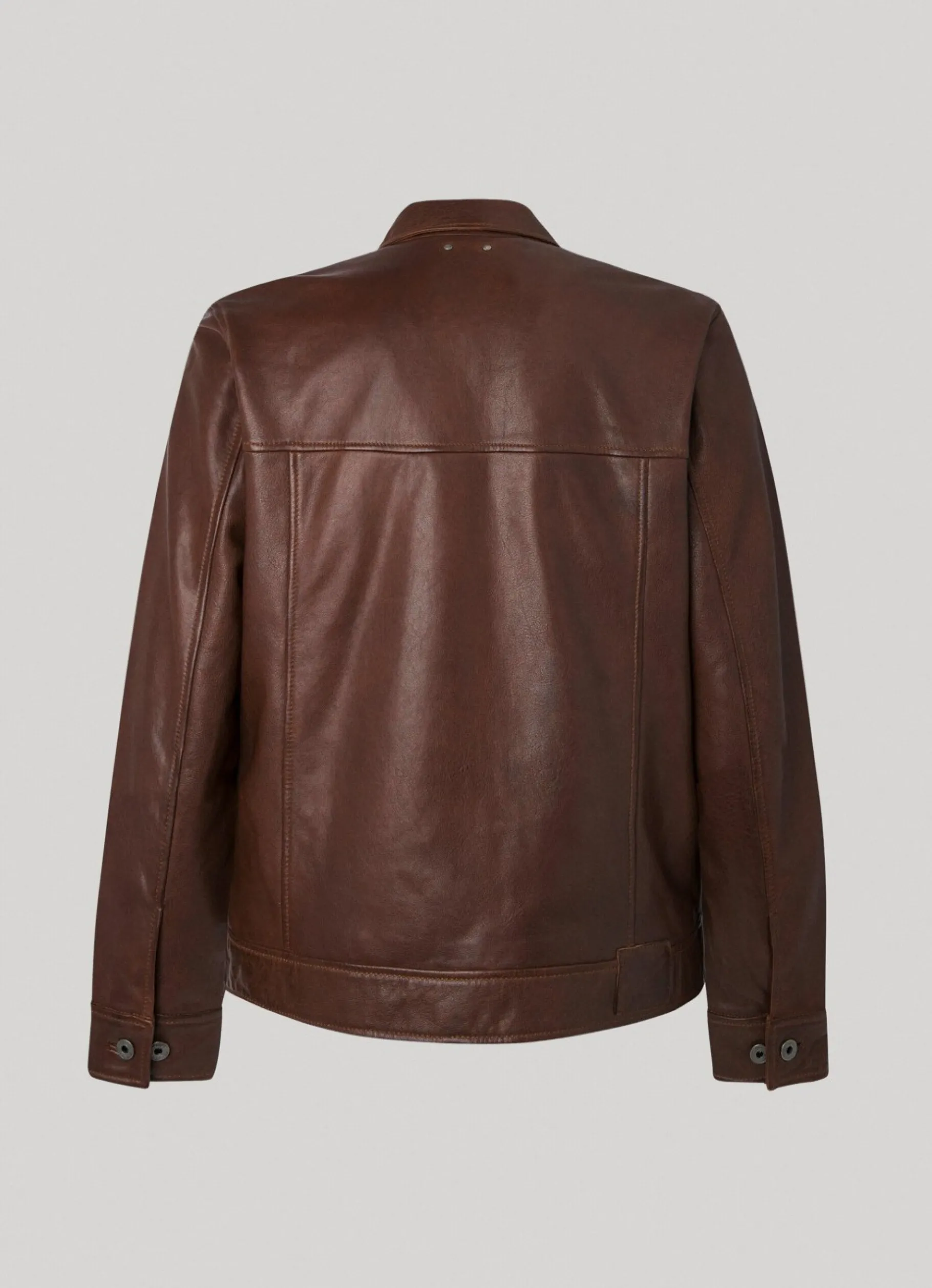 Men Pepe Jeans Lambskin Leather Jacket