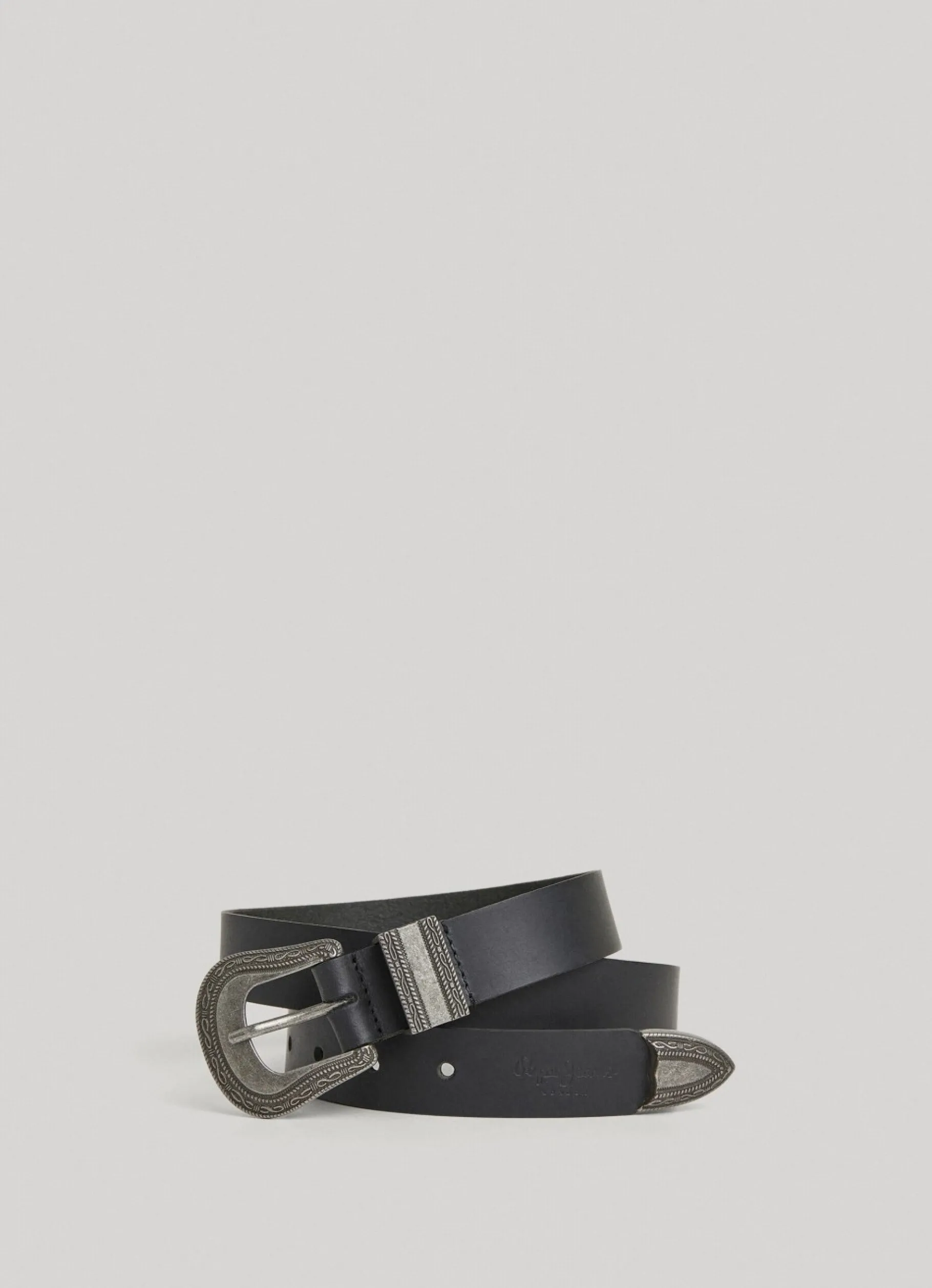Women Pepe Jeans Leather Belt With Metal Buckle