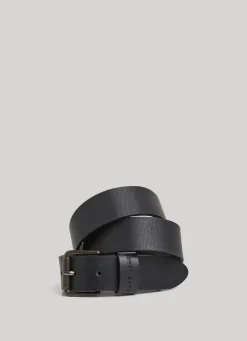 Men Pepe Jeans Leather Belt With Metal Buckle