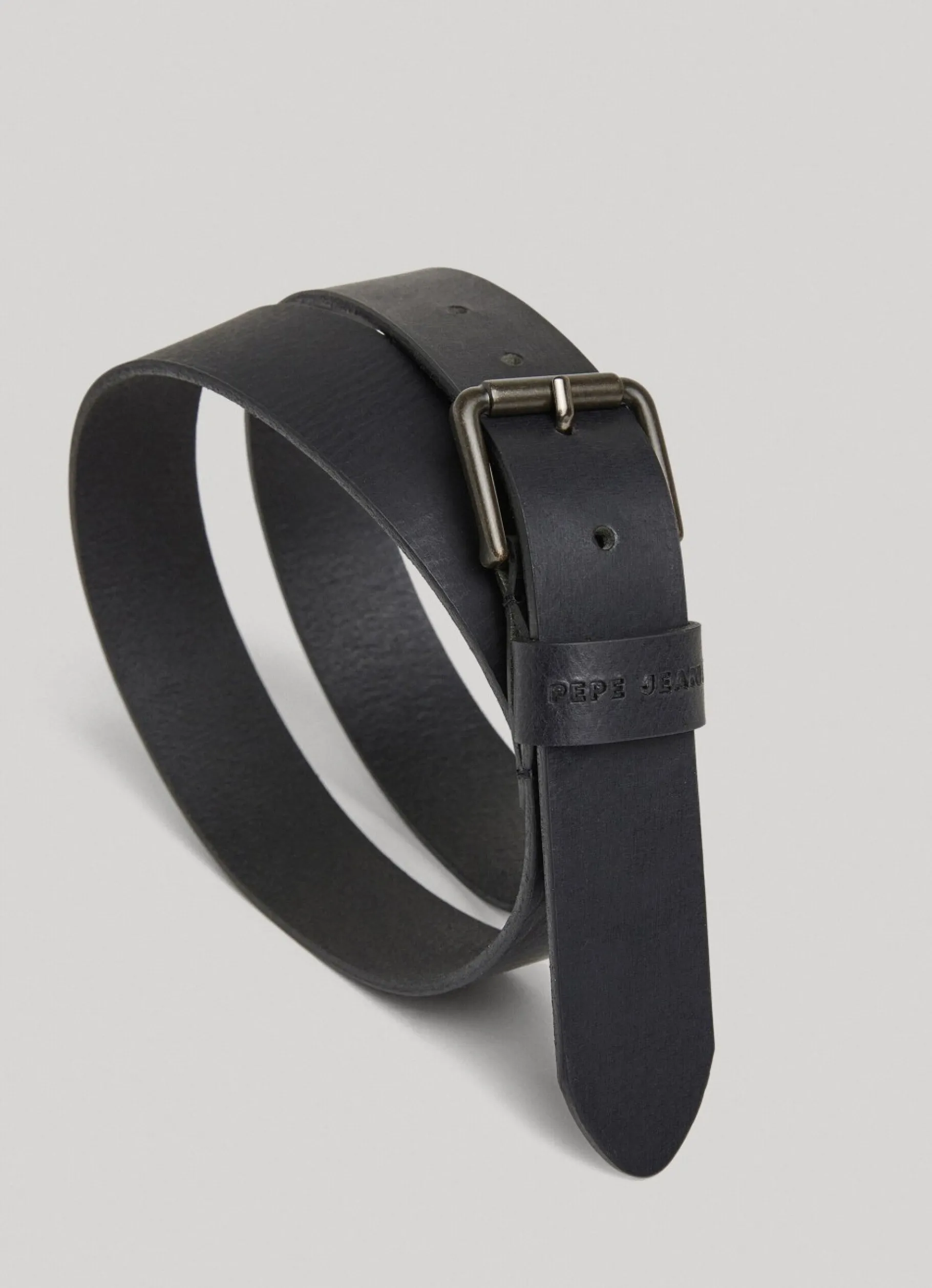 Men Pepe Jeans Leather Belt With Metal Buckle