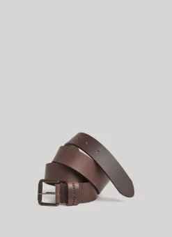 Men Pepe Jeans Leather Belt With Metal Buckle