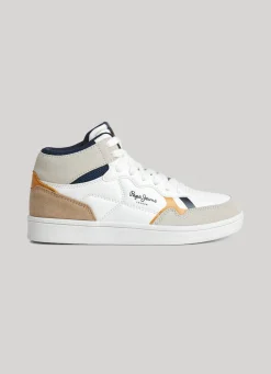 Boy Pepe Jeans Leather Player Britboot Trainers