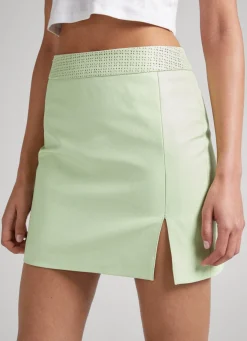 Women Pepe Jeans Leather-Effect Skirt