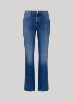 Women Pepe Jeans Lennox Flare Fit Mid-Rise Jeans