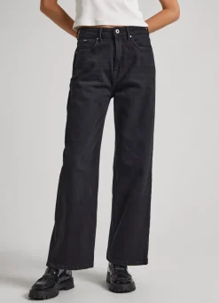 Women Pepe Jeans Lexa Sky Wide Leg High Waist Jeans