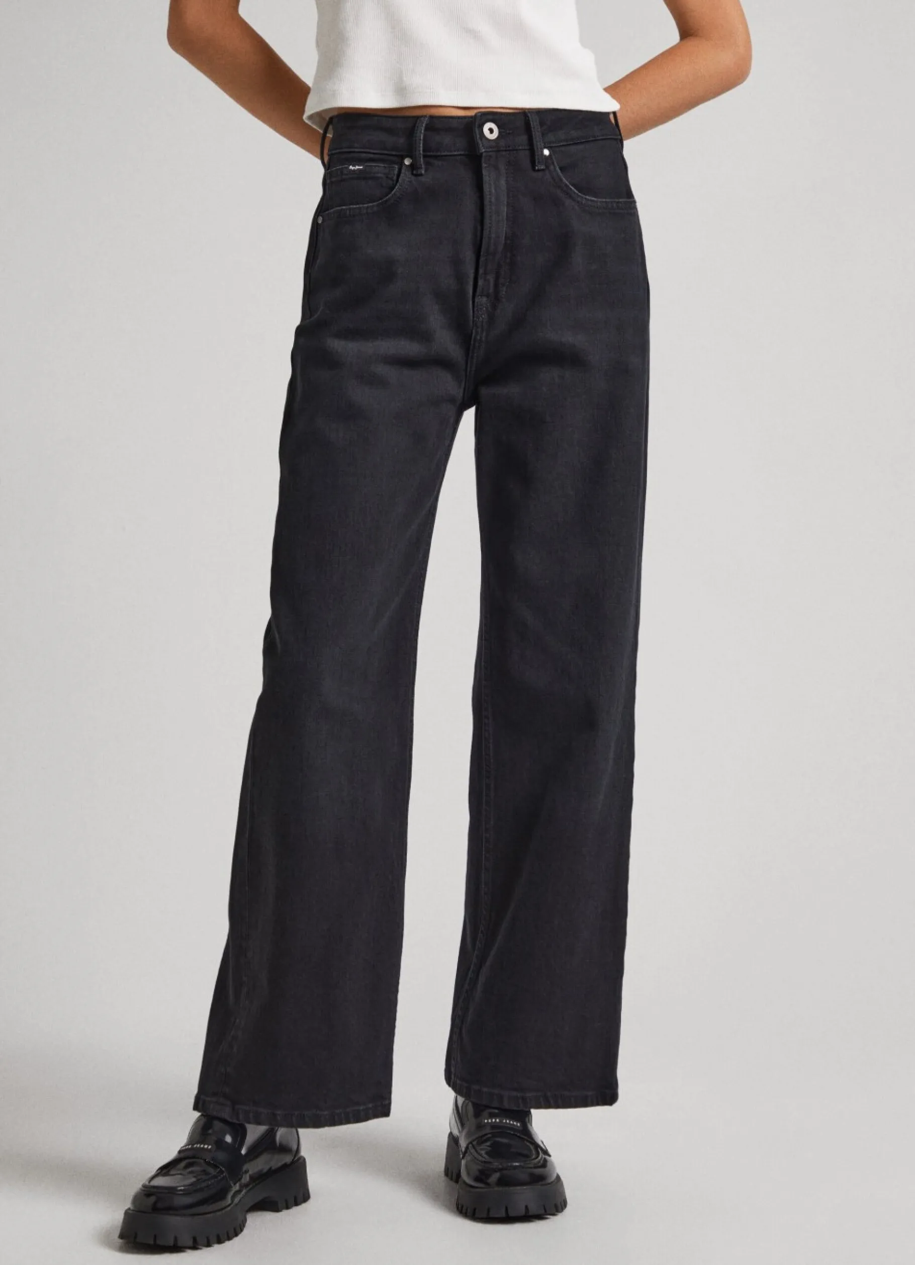 Women Pepe Jeans Lexa Sky Wide Leg High Waist Jeans