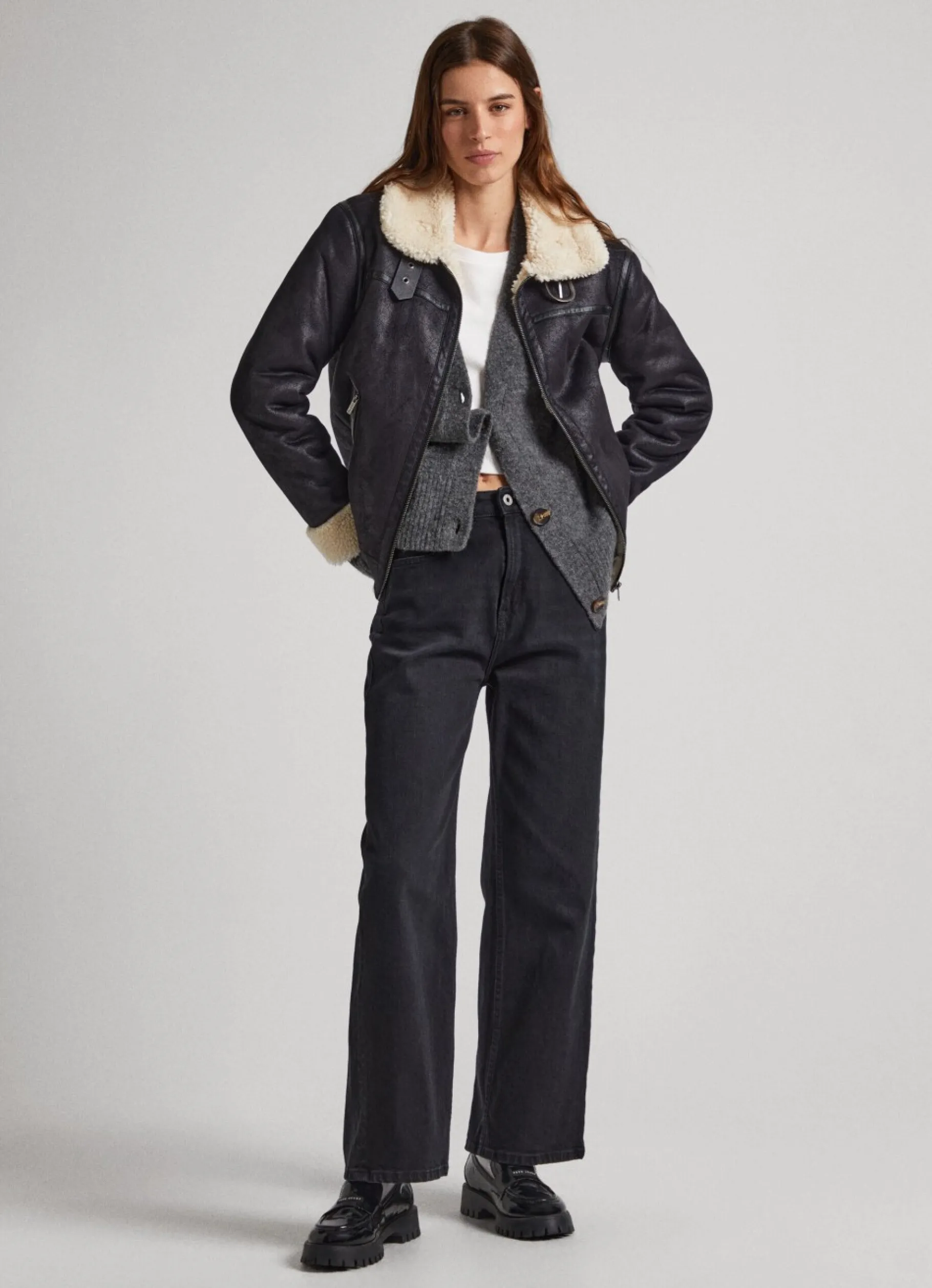 Women Pepe Jeans Lexa Sky Wide Leg High Waist Jeans