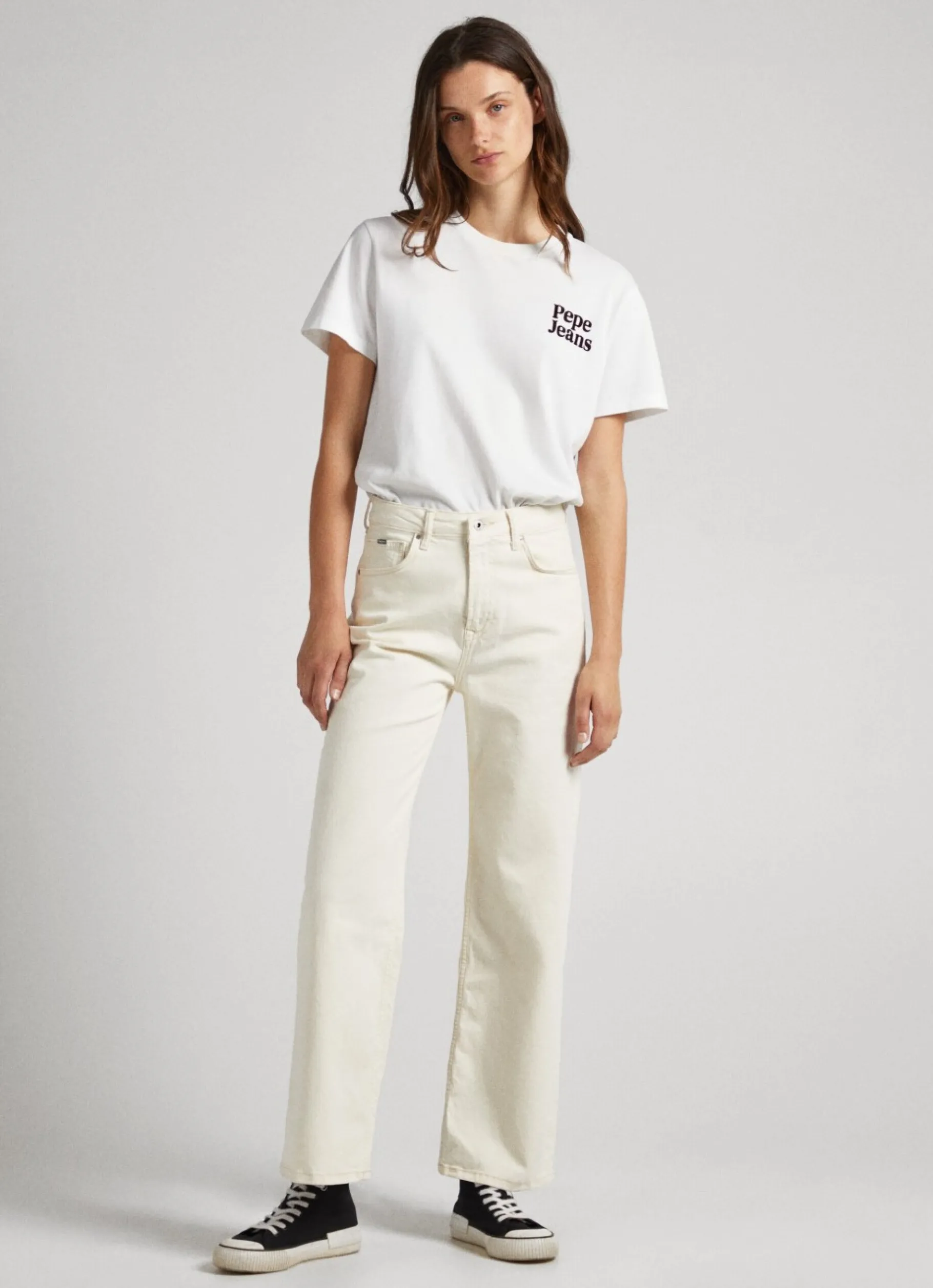 Women Pepe Jeans Lexa Sky Wide Leg High Waist Jeans