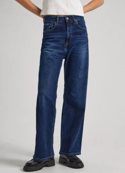 Women Pepe Jeans Lexa Sky Wide Leg High-Rise Jeans