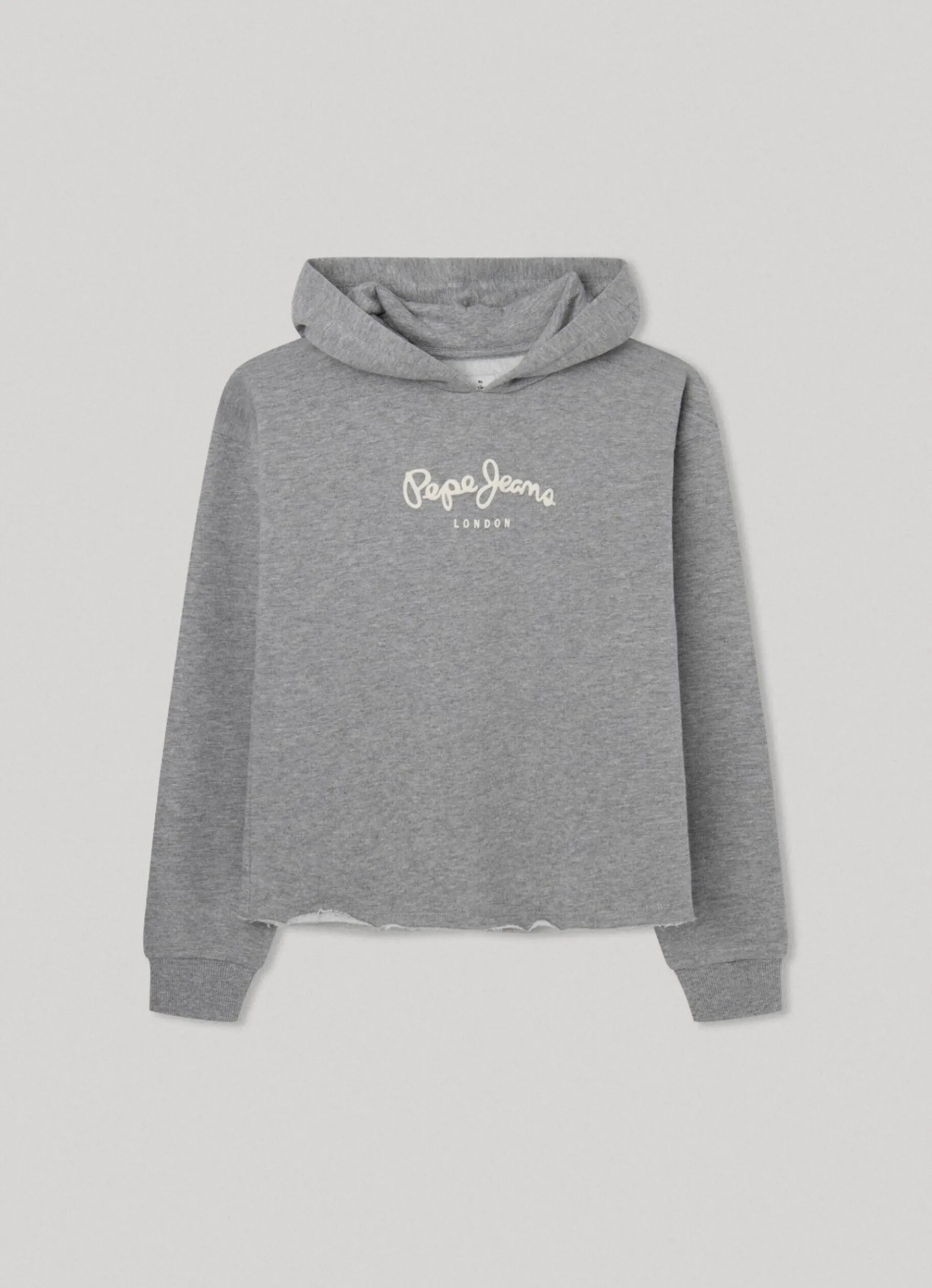 Girl Pepe Jeans Logo Print Cotton Hoodie