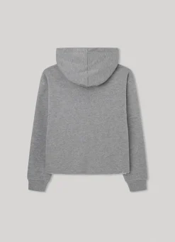 Girl Pepe Jeans Logo Print Cotton Hoodie