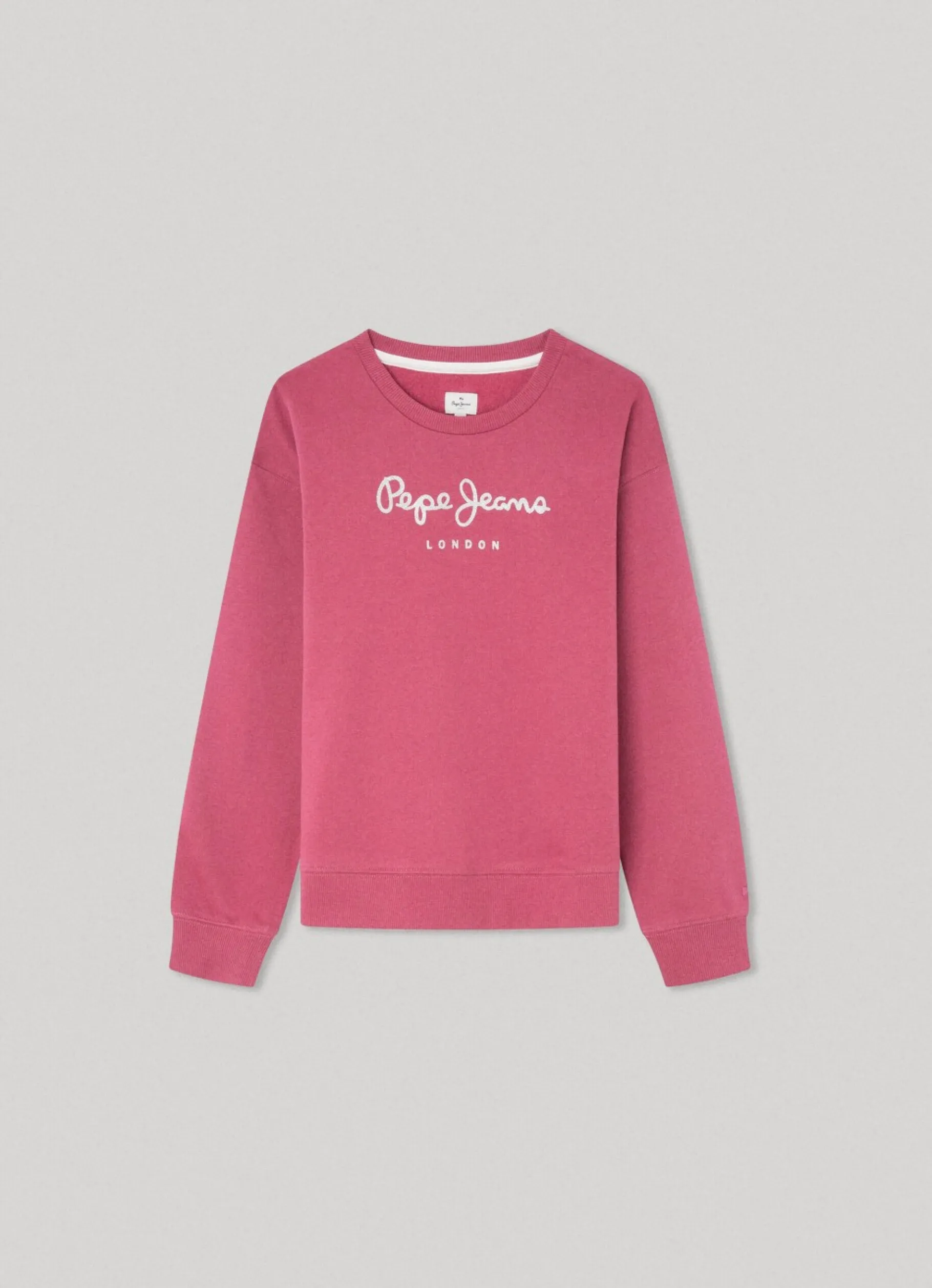 Girl Pepe Jeans Logo Print Cotton Sweatshirt