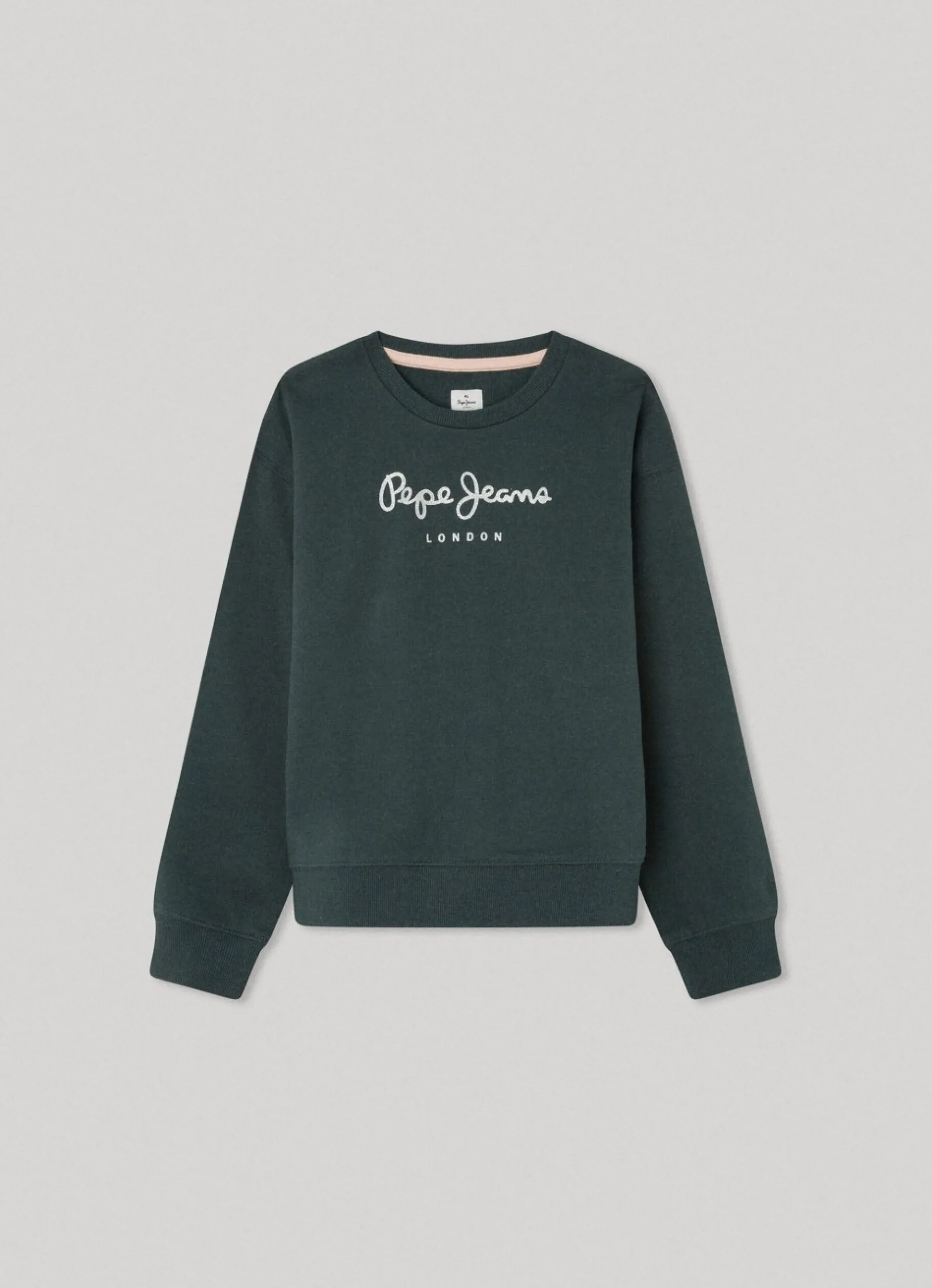 Girl Pepe Jeans Logo Print Cotton Sweatshirt