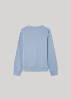 Girl Pepe Jeans Logo Print Cotton Sweatshirt