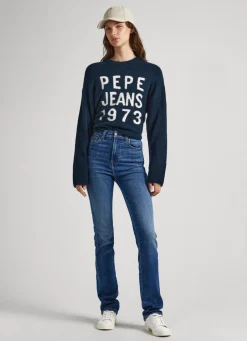 Women Pepe Jeans Logo Print Knit