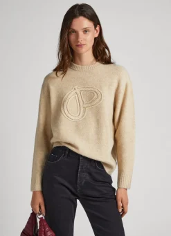 Women Pepe Jeans Logo Print Knit