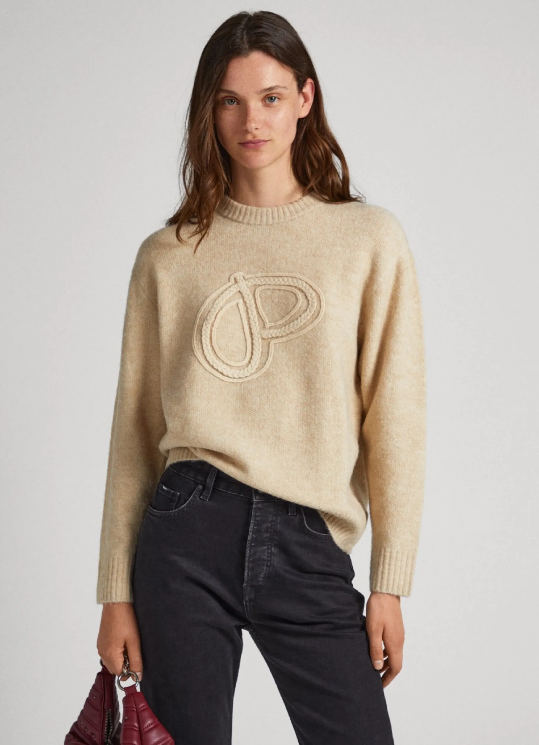 Women Pepe Jeans Logo Print Knit