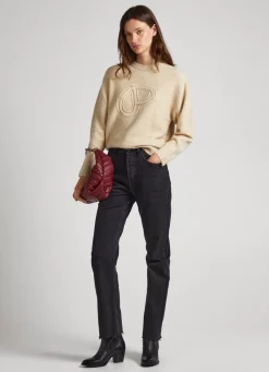 Women Pepe Jeans Logo Print Knit