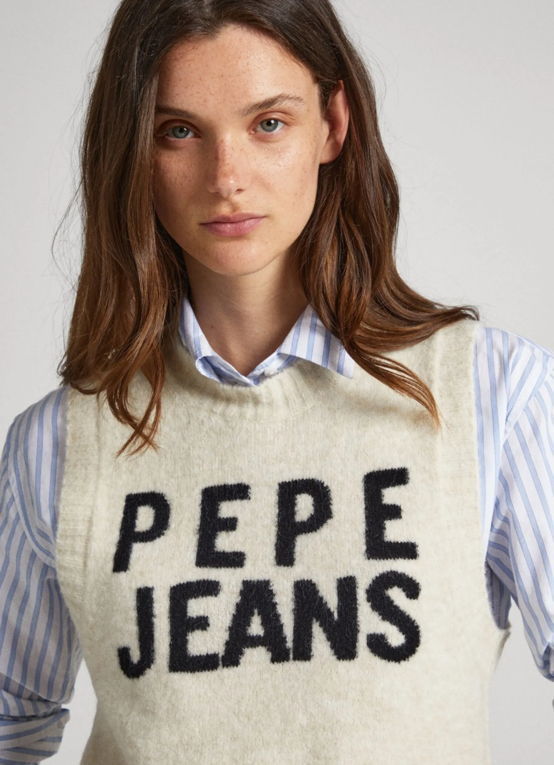 Women Pepe Jeans Logo Print Knit Vest