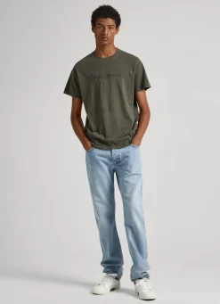 Men Pepe Jeans Logo Print T-Shirt