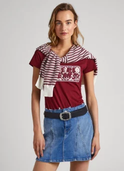 Women Pepe Jeans Logo Print T-Shirt