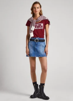 Women Pepe Jeans Logo Print T-Shirt
